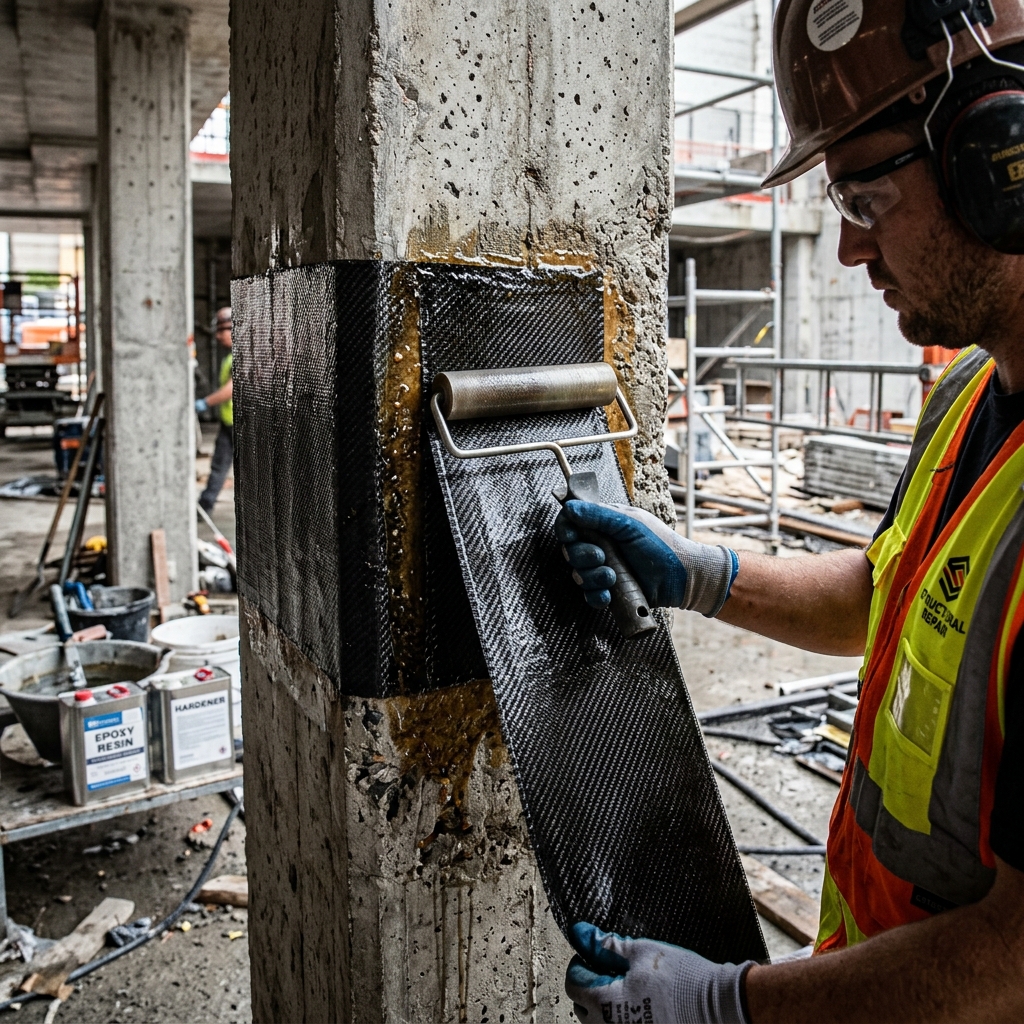 BuildX structural retrofitting CFRP strengthening project